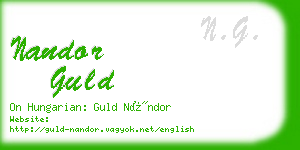 nandor guld business card